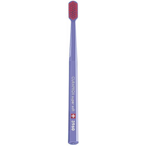 Curaprox CS 3960 Super Soft Toothbrush Πολύ Μαλακή Οδοντόβουρτσα με Εξαιρετικά Απαλές & Ανθεκτικές Ίνες Curen για Αποτελεσματικό Καθαρισμό 1 Τεμάχιο - Μωβ / Κόκκινο